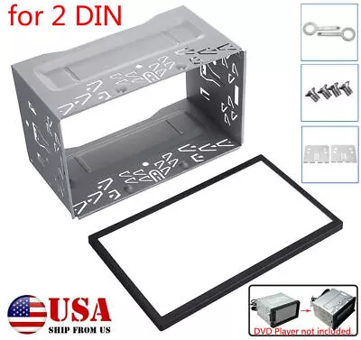 2Din Fascia Mounting Dash Kit For Car Radio DVD Stereo Installation Frame Metal • $18.99