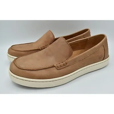 Born Mens Size 10.5 Axel Brown Leather Slip On Loafers Sneakers Shoes • $97.19