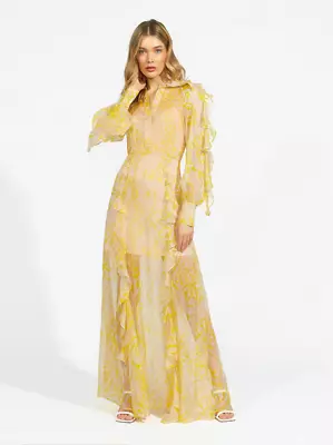 $120 • Buy Bnwt Alice Mccall Mango Serenade Me L/s Gown - Size 16 Au/12 Us (rrp $599)