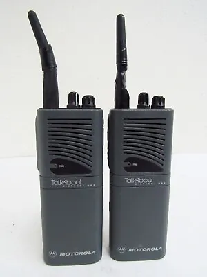 Vtg Motorola Talkabout Distance DPS UHF Model P24SRV03G2AA 2 Way Radios Set Of 2 • $95