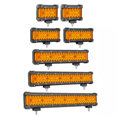 4/15inch Trip-Row LED Cube Pods Offroad Spot Flood Work Light Bar Driving 4WD • $17.99