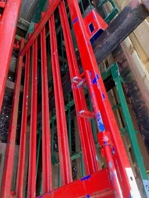 Red Palisade Metal Gate 1.95m High X 0.9m Wide • £50