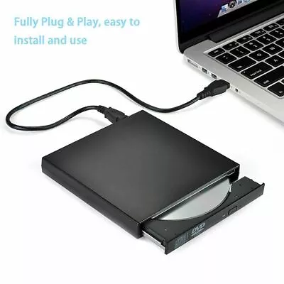 External CD DVD ROM Writer Burner Player Drive USB PC Laptop Mac Windows 7/8/10 • $21.99