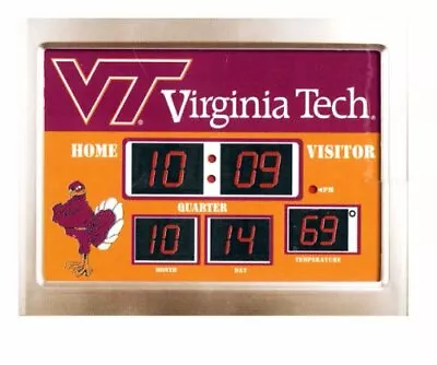 Virginia Tech Hokies Scoreboard Clock Football New  GREAT GIFT MULTI-FUNCTION • $67.96