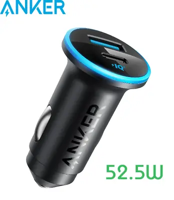 Anker 52.5W Cigarette Lighter USB C Charger 323 PowerIQ 3.0 Fast Charging A1 • $53.99