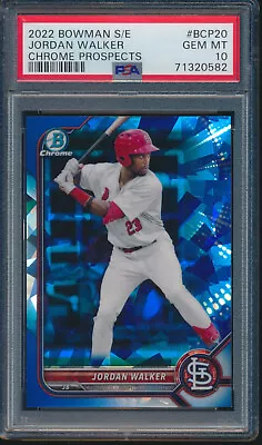 PSA 10 JORDAN WALKER 2022 Bowman Chrome Sapphire Edition Rookie RC GEM MINT • $89.99