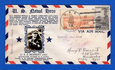 USS Moffett DD-362 At Sea September 10 1937 - Crosby Cachet • $18.99