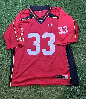 Vtg Under Armor Maryland Terrapins #33 Mens Sz 2XL NCAA Football Jersey • $13.04