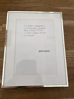 John Lewis Silver Photo Frame - 7  X 9  Photo Or 5  X 7  With Mount • £9.99