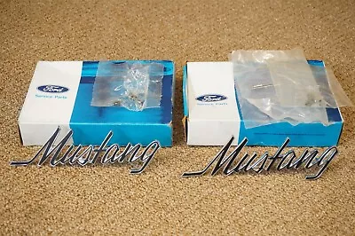 NOS 69 70 71 Ford Mustang LH RH Front Fender Script Emblems Boss 302 Mach 1 427 • $149.99