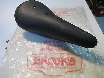 Vintage BROOKS B18 BIKE SEAT ADULT  Saddle  BLACK Plastic Top NOS 1970s • $105