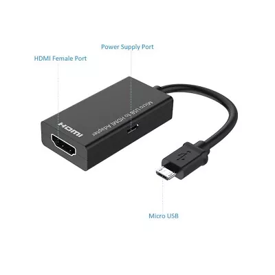 MHL Adapter 1080P HDTV Micro USB To HDMI Cable For Android Samsung Galaxy Hot UK • £5.99