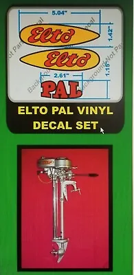 Evinrude Elto Pal  Vinyl Decal Set (3 Pieces) - Outboard Motors • $15.99