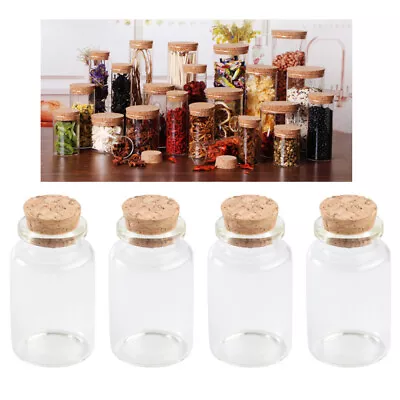 6 Pcs Containers Corked Vials Jar Small Glass Bottles Glass Favor Jar • £18.19