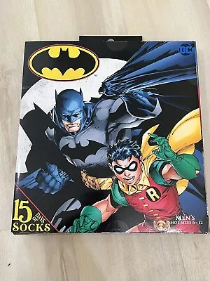 New Mens Batman DC WB 15 Days Of Socks Pairs Advent Calendar Crew & Low Cut 6-12 • $12.73