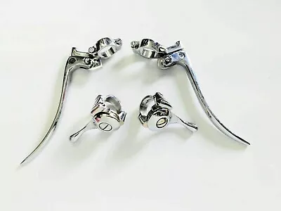 Universal Vintage /Classic Motorcycle Chrome Brass Lever Set + Choke Levers 1  • $105.99
