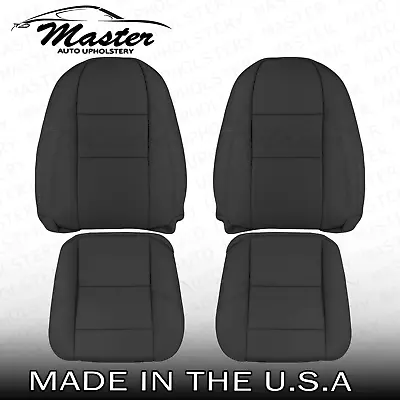 Fits 2007 - 2010 Volvo C70 C 70 Front Replacement Black Leather Seat Covers • $157.22
