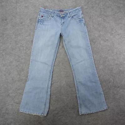 Vanity Jeans Women's 29x33 Blue Stone Wash Flare Jeans • $19.99