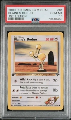 $2.25 • Buy [PSA 10] 2000 Pokemon Gym Challenge 1st Edition #61 Blaine's Doduo BGS CGC SGC