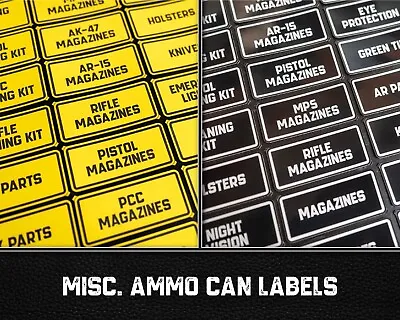 Misc. Various Ammo Can Label Stickers - Organize Your Ammo Can Storage • $1.25