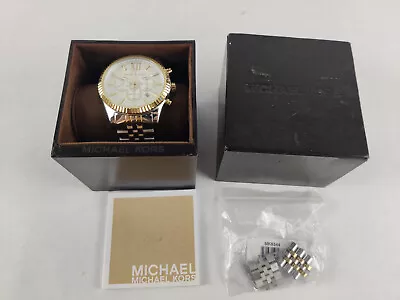 *READ* - Michael Kors MK8344 Lexington Mens' Two-Tone Stainless Wristwatch • $49.99