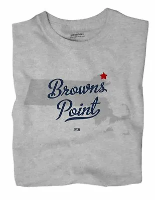 Browns Point Massachusetts MA T-Shirt MAP • $18.99