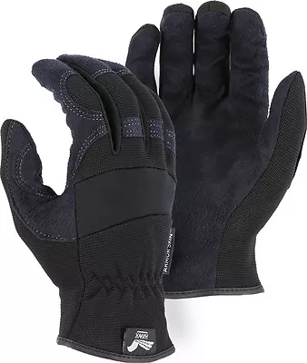 Hawk Armor Skin Mechanics Style Work Riding Gloves Synthetic Leather 2136BK • $17.99