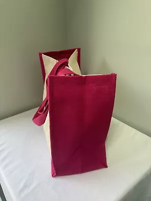 Large Jute Shopper Bag - Pink • £9.99
