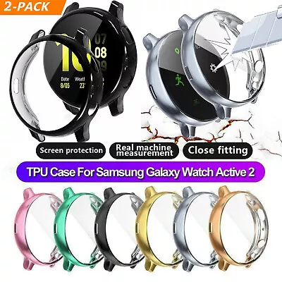 2Pack For Samsung Galaxy Watch Active 2 40/44mm Screen Protector Full Cover Case • $10.99