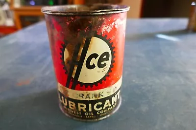 Vintage Empty 1 Pound Ace Lubricant Oil Can Very Rare! Lot 24-7-CH • $14.99