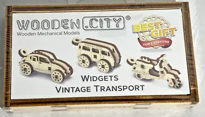 Vintage Transport Widgets Wooden City Mechanical Models Widget Car Van Scooter • $14.98