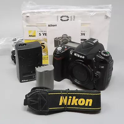 Nikon D D90 12.3MP DSLR Camera - Black (Body Only) - 11K Clicks! • $179