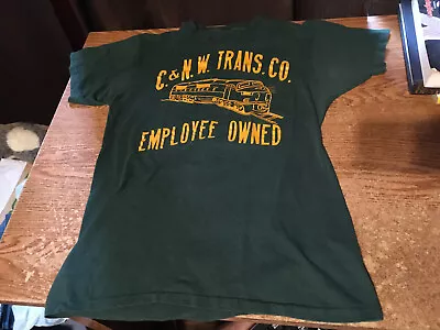 Vintage Chicago Northwestern Railroad Shirt Green Yellow / Wrongway052 • $14.99