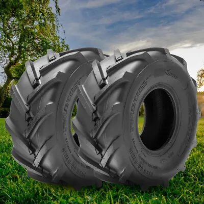 Set Of 2 20x10.00-8 Lawn Mower Tires 4Ply 20x10.00x8 Super Lug Garden Tractor • $134.97