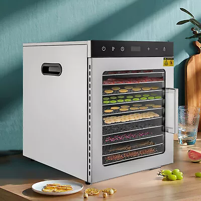 $189 • Buy Commercial Food Dehydrator 10 Tray Stainless Steel Fruit Meat Jerky Dryer&Timer