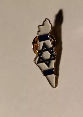 Israel Shaped Jewish State Lapel Hat Pin Excellent Condition • $14.99