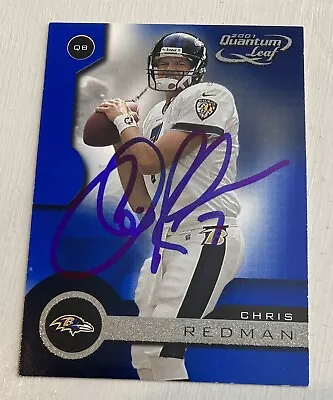 Chris Redman Auto Signed 2001 Leaf Quantum Card Ravens Falcons • $4.99