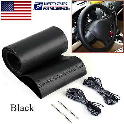 DIY Leather Car Steering Wheel Cover Needle Thread Anti-slip For Ford F-150 F250 • $14.84