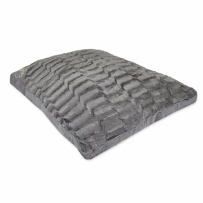 LARGE & Extra Large  Fur Dog Bed -Pet Washable Zipped Mattress Cushion • £13.99