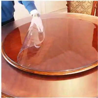 Round Transparent Tablecloth Waterproof Oilproof Table Cloth PVC Soft Glass • $74.19