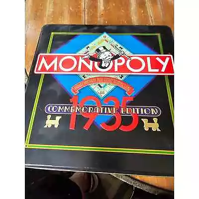 Vintage Parker Brothers 1935 Commemorative Monopoly Edition Board Game Tin Box • $35