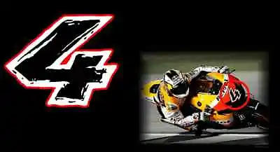 Andrea Dovizioso # 4 MotoGP Motorcycle Racing Decal Sticker Honda Repsol • $8.99