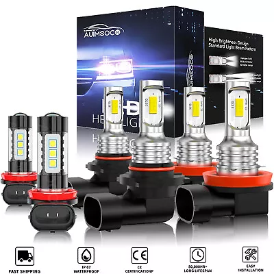 SET For Mitsubishi ASX 2013 2014 2015 6x Combo LED Headlight+Fog Light Bulbs Kit • $34.99