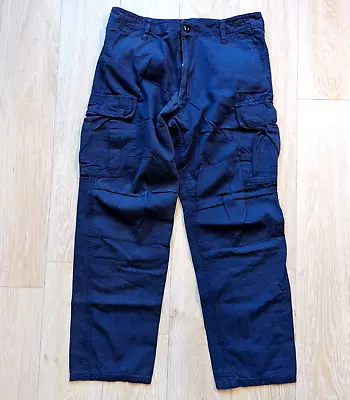 M-65 Navy Blue Cotton Cargo Rip-Stop Combat Trousers / Size 36x30 / T. Reed Inds • $25