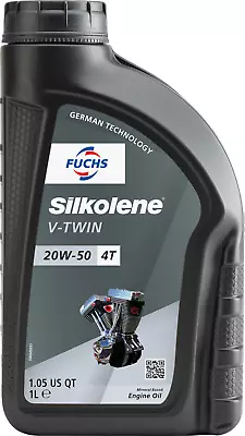 Fuchs Silkolene V-Twin 20W-50 4T Mineral Based Motorcycle Engine Oil 1 Litre New • £16.42