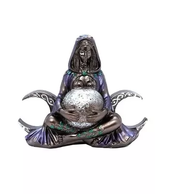 Triple Moon Goddess Statue Gaia Resin Figurine Home Decor • £12.99