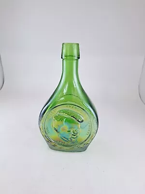 Robert F Kennedy Green Carnival Glass Bottle Retro Vintage Viking 8  President • $19.99