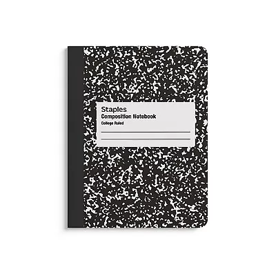 Staples Mini Composition Notebook 4.5  X 3.25  College Ruled 80 Sh. Asst 2/PK • $16.88