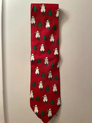 Christmas Tie - Snowman And Tree. 100% Silk Made In The USA • $6