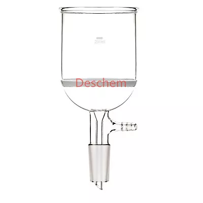 250ml 24/40 Glass Buchner Funnel Suction 3# Filtration 10mm Vacuum Connection • $24.99